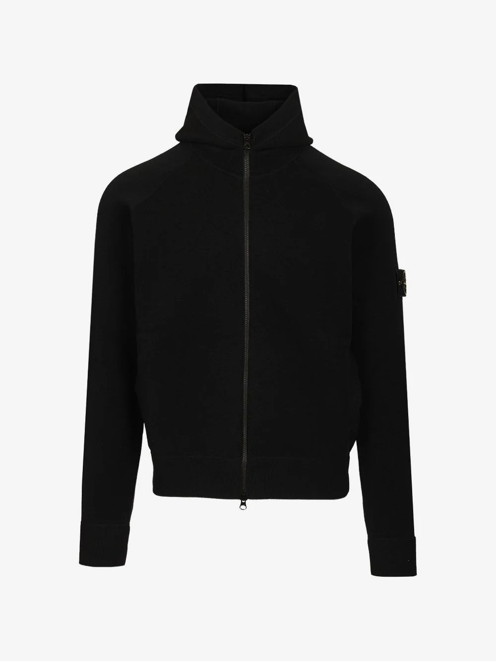 logo-patch zip-up hoodie - 1