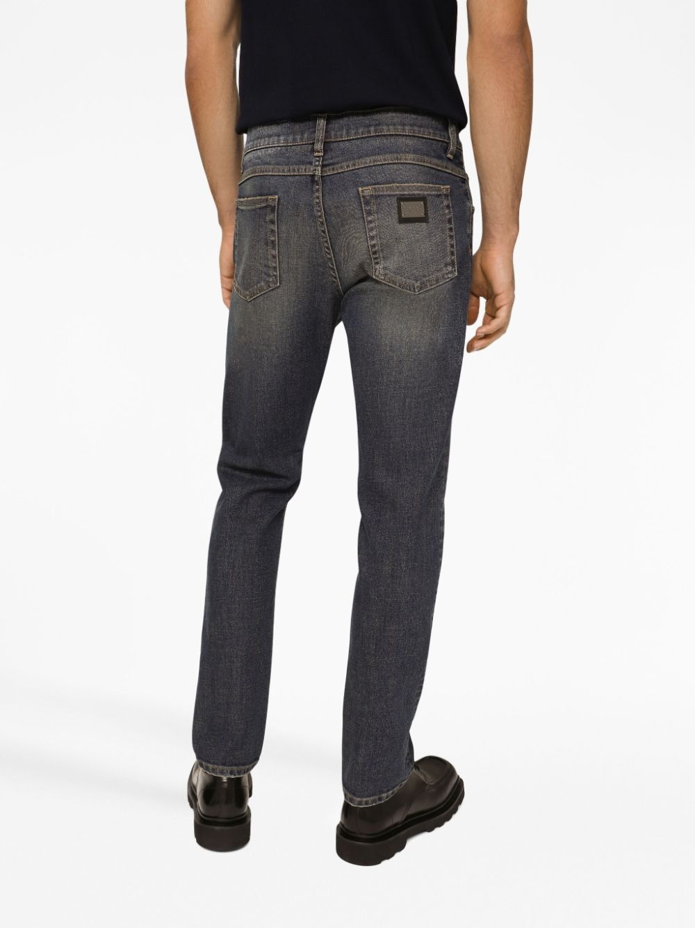 logo-plaque slim-cut jeans - 5
