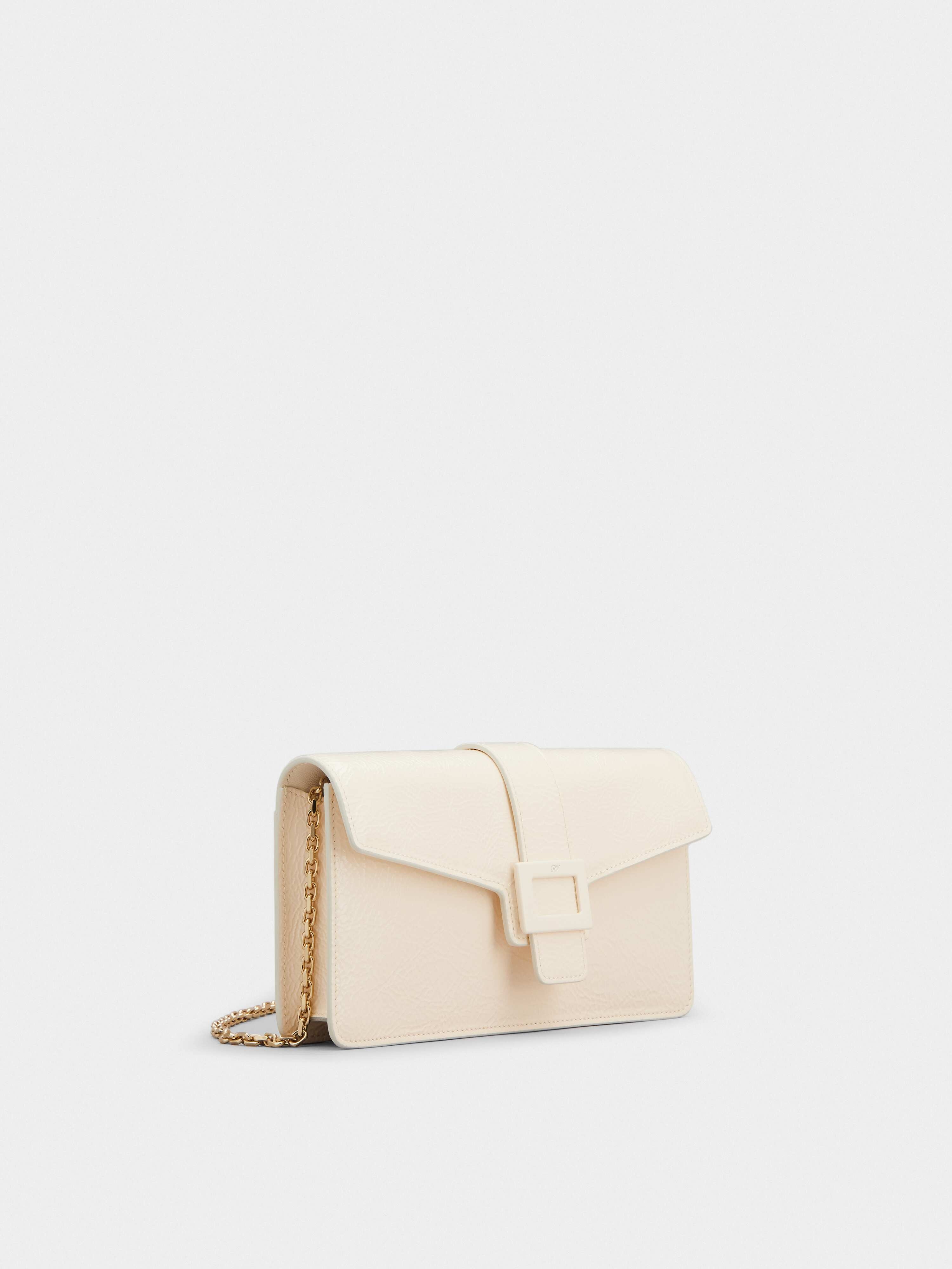 Viv' Clutch Lacquered Buckle in Leather - 3