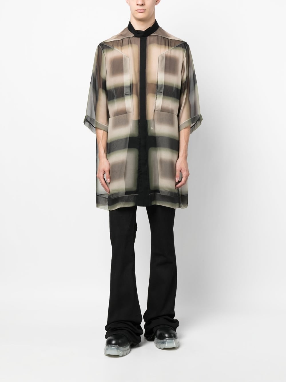 semi-sheer silk shirt - 2