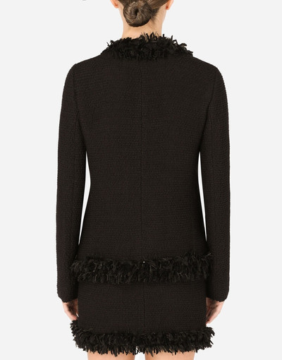 Dolce & Gabbana Single-breasted bouclé jacket outlook