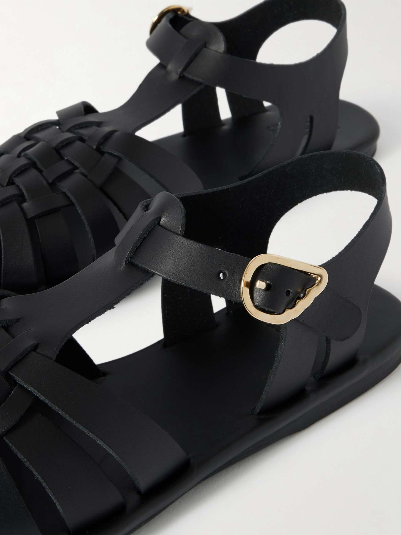 Karina woven leather sandals Black - 4