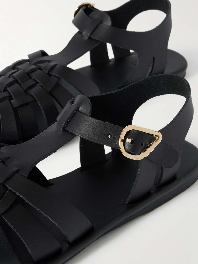 Karina woven leather sandals Black 4