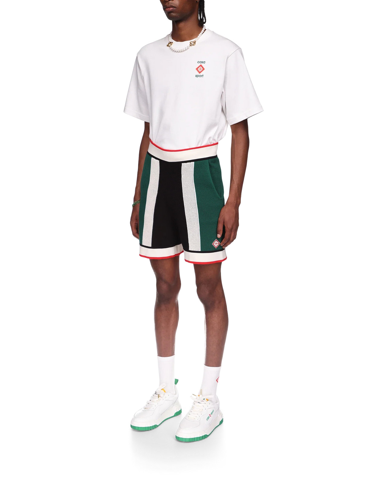 Striped Mesh Shorts - 3