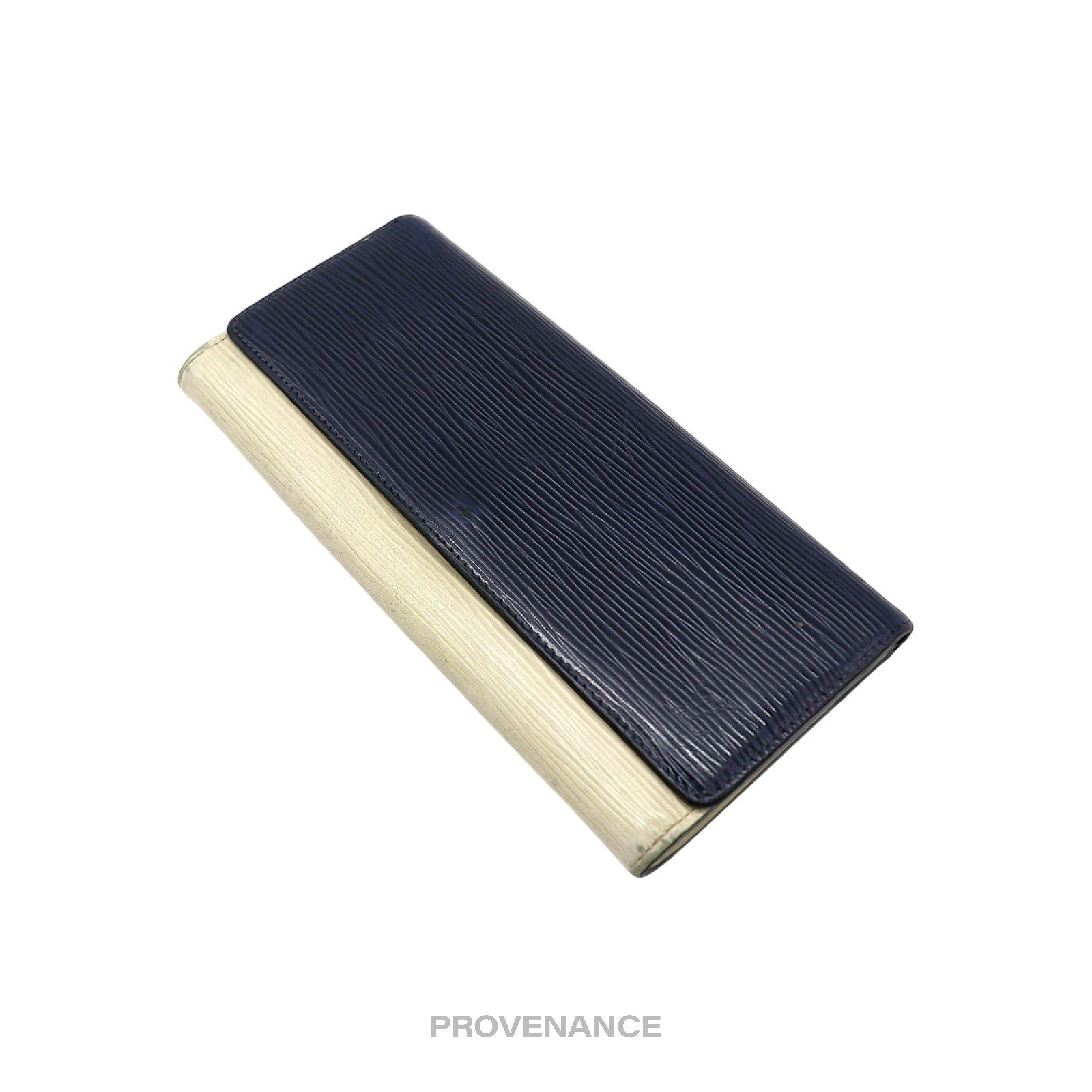 Louis Vuitton Long Wallet - White Blue Epi Patchwork - 3