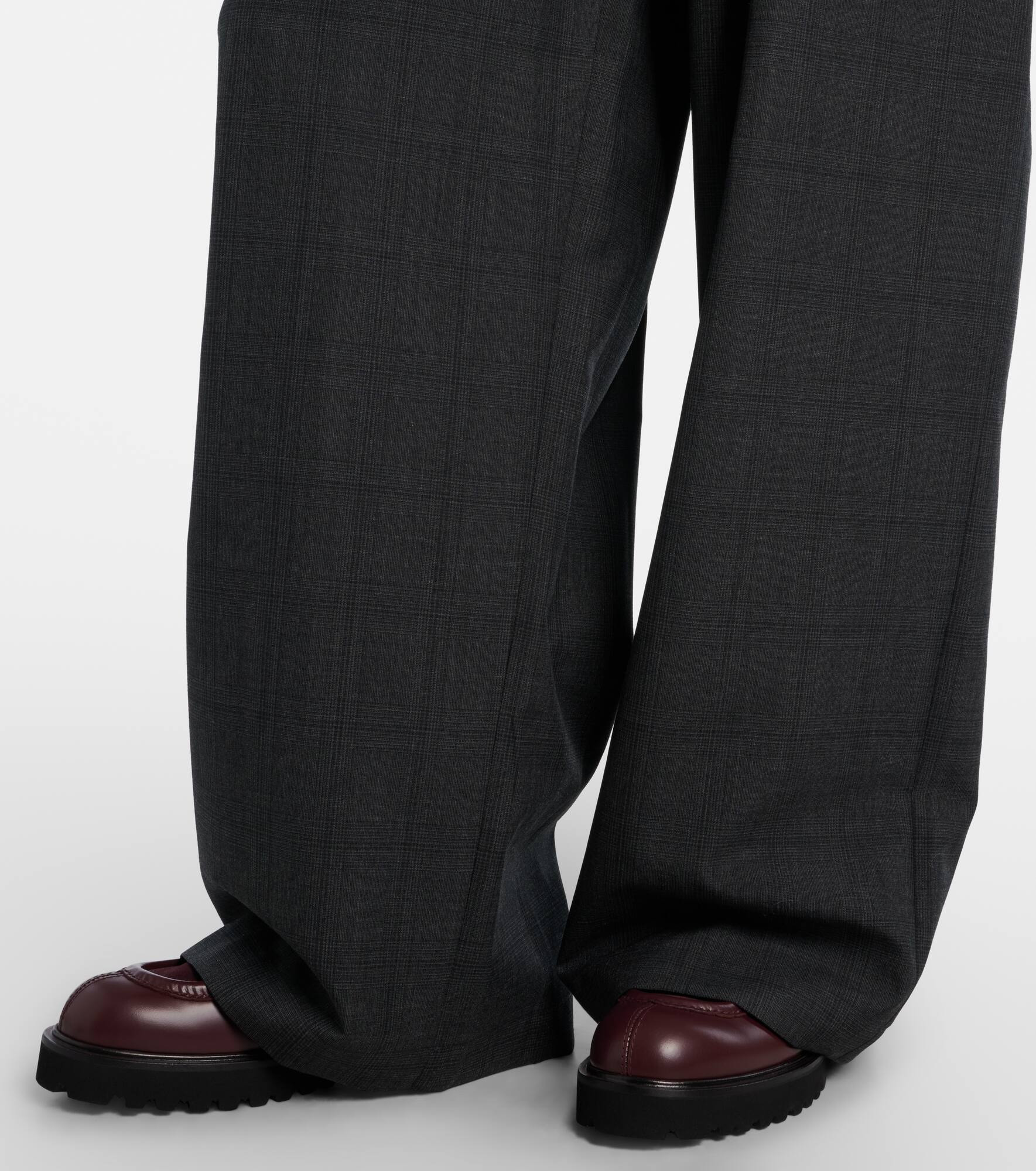 Baxter plaid wide-leg pants - 5