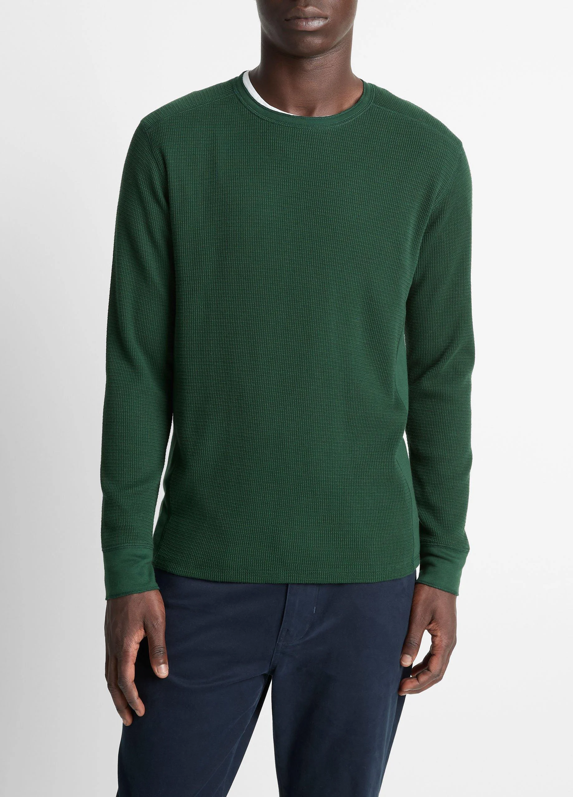 Pima Cotton-Blend Thermal Long-Sleeve T-Shirt - 1
