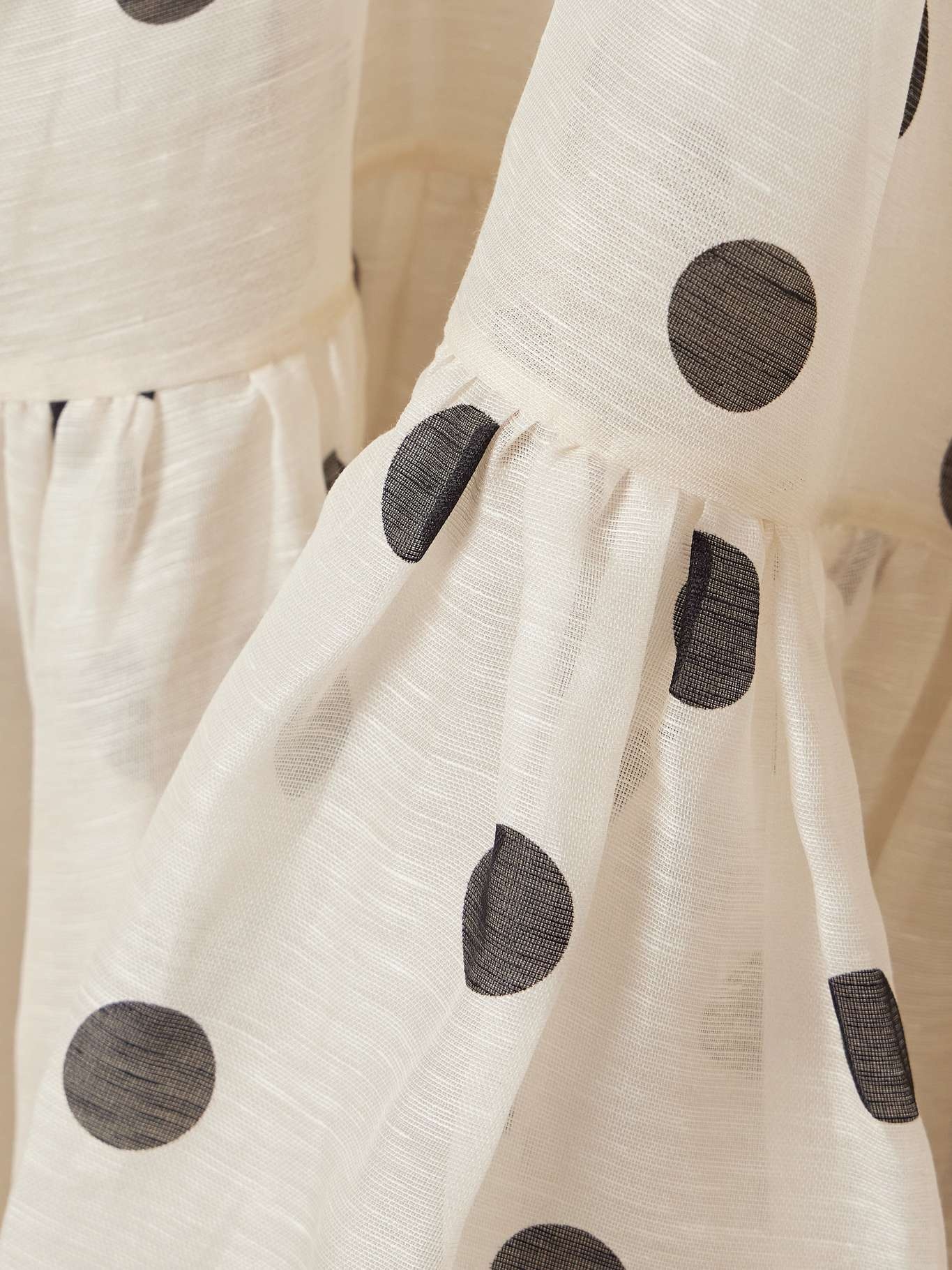 Zimmermann Crush tiered ruffled polka-dot linen and silk