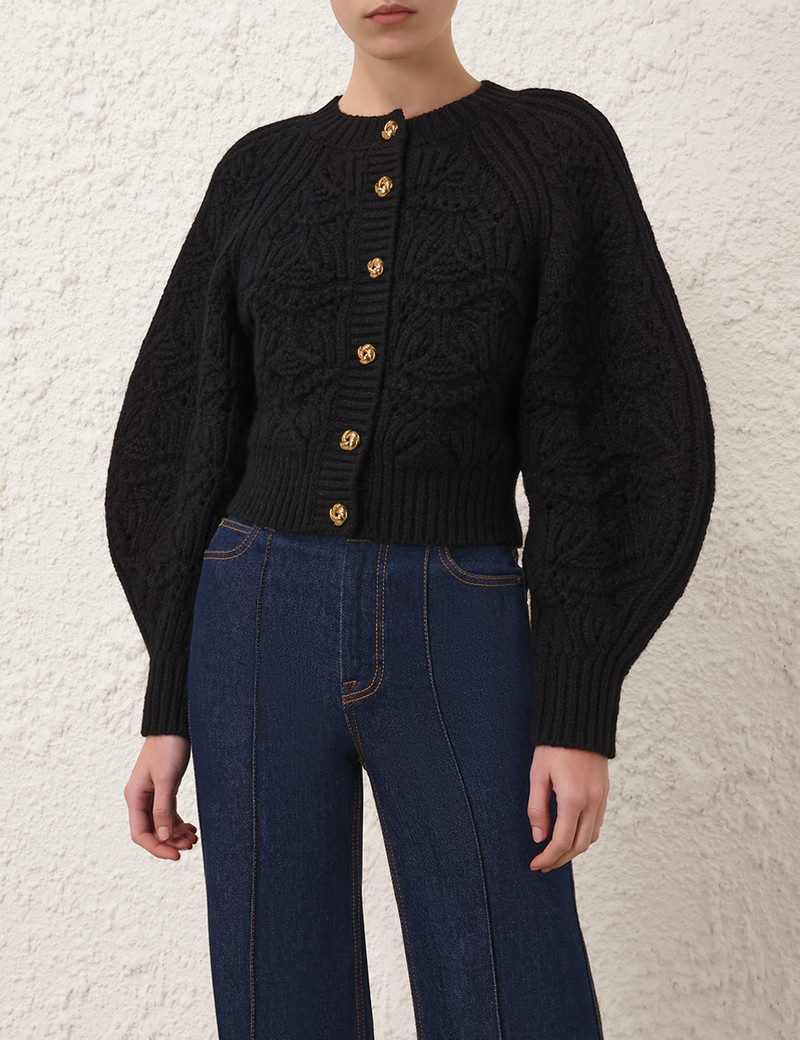 Zimmermann HYPNOTIC CABLE KNIT CARDIGAN outlook
