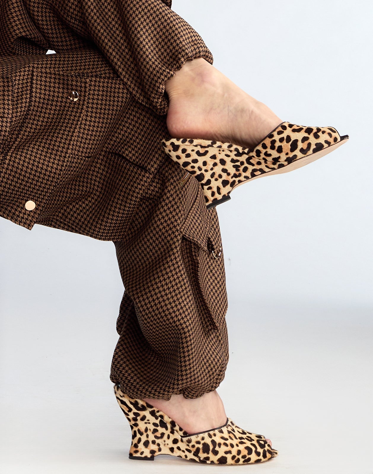 Leopard Pony Hair Wedges - 3