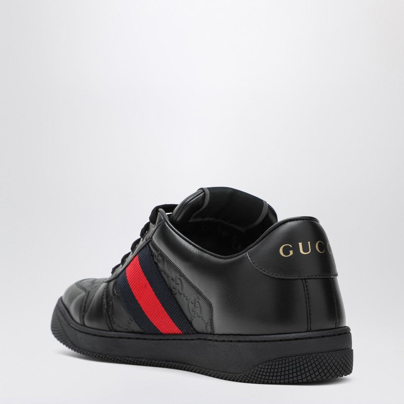 Gucci Black Screener Sneakers With Web Stripe Men - 2