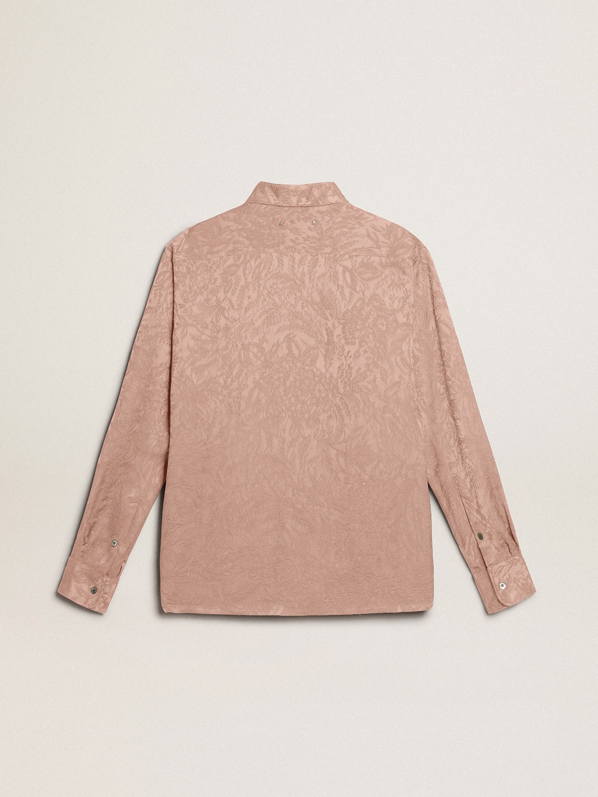 Women's pink viscose shirt with floral pattern - 2