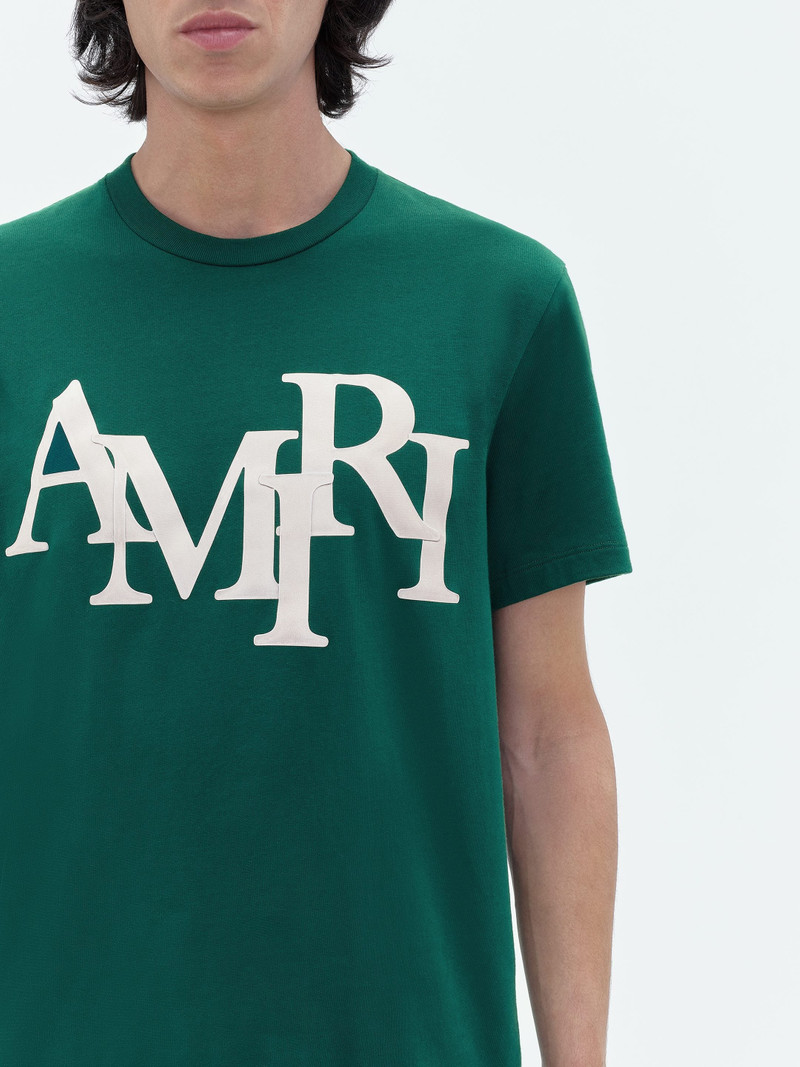 AMIRI STAGGERED LOGO TEE 6