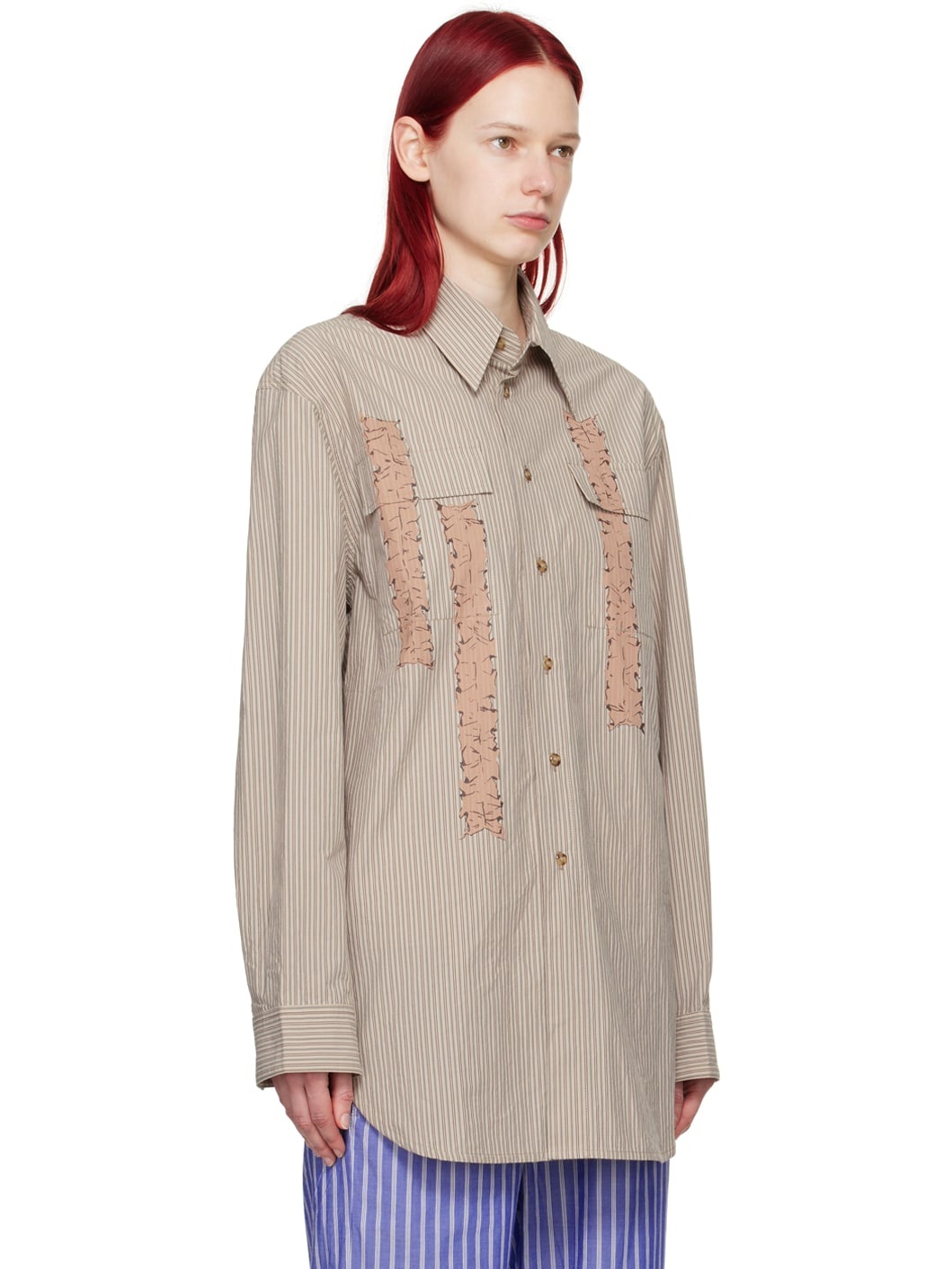 Brown Printed Shirt - 2
