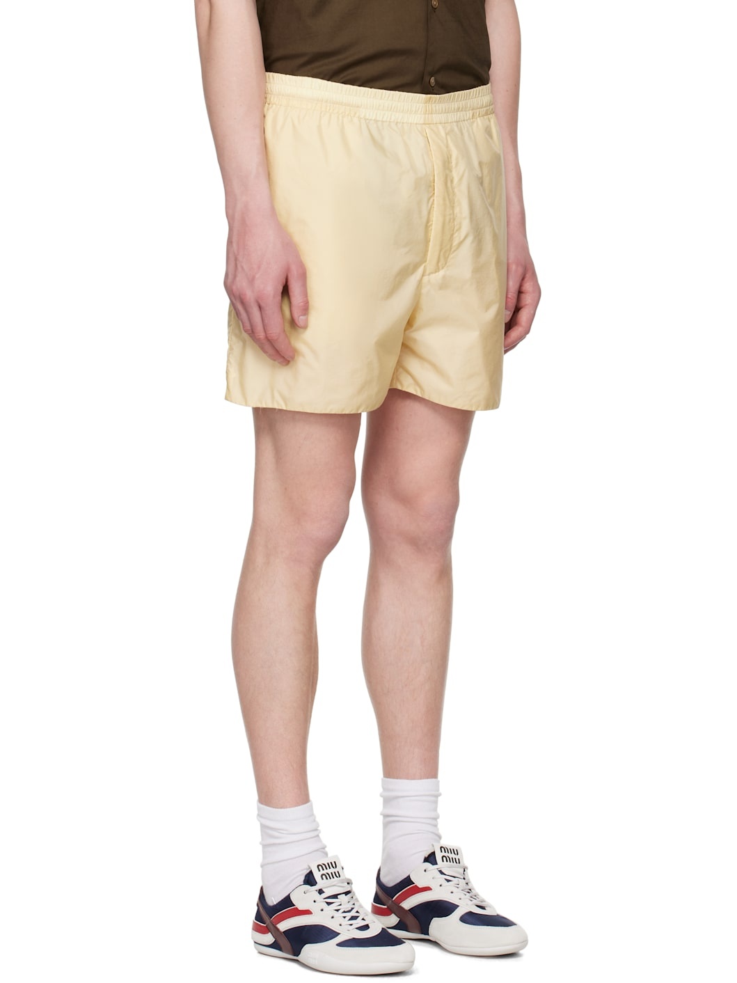 Yellow Light Sheer Nylon Shorts - 2