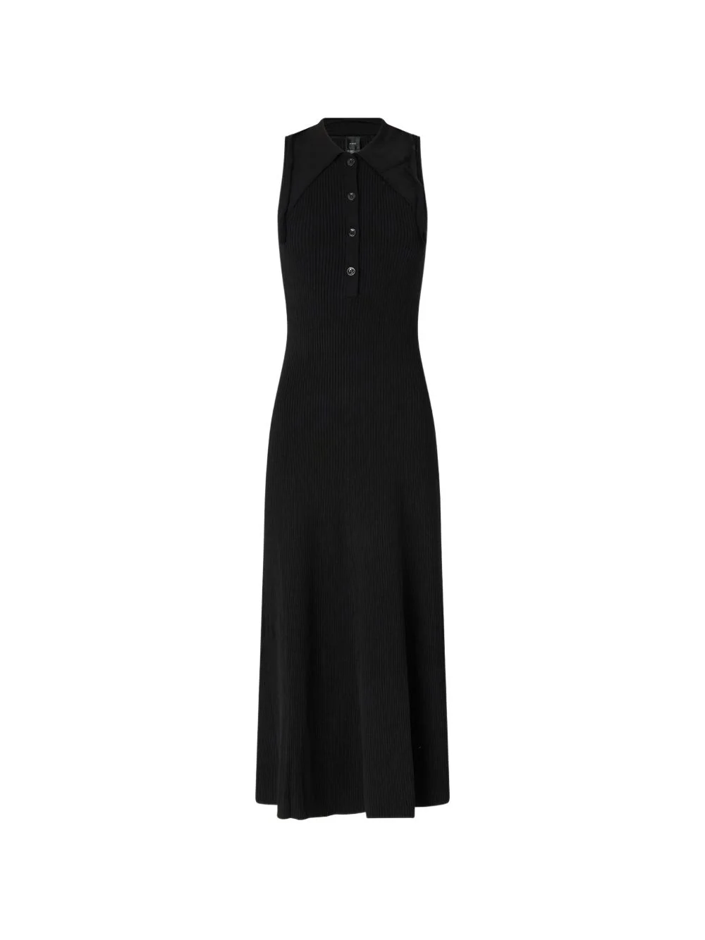 collared ribbed maxi dress - 1