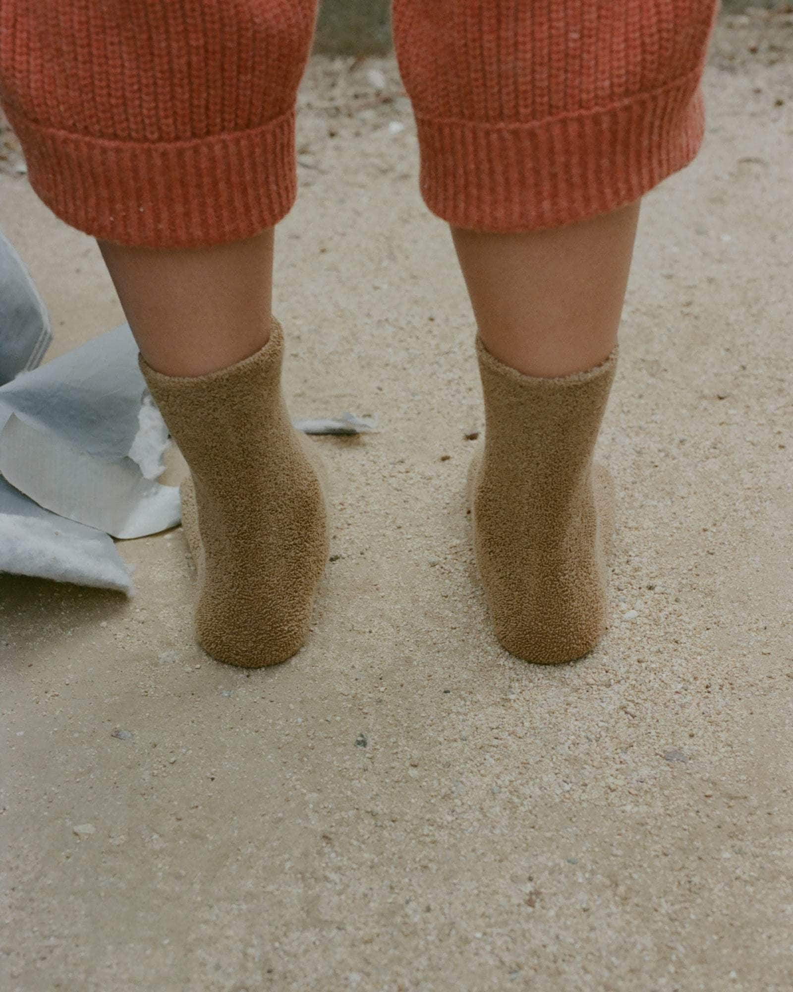 Buckle Overankle Socks - Textured Organic Cotton - 2