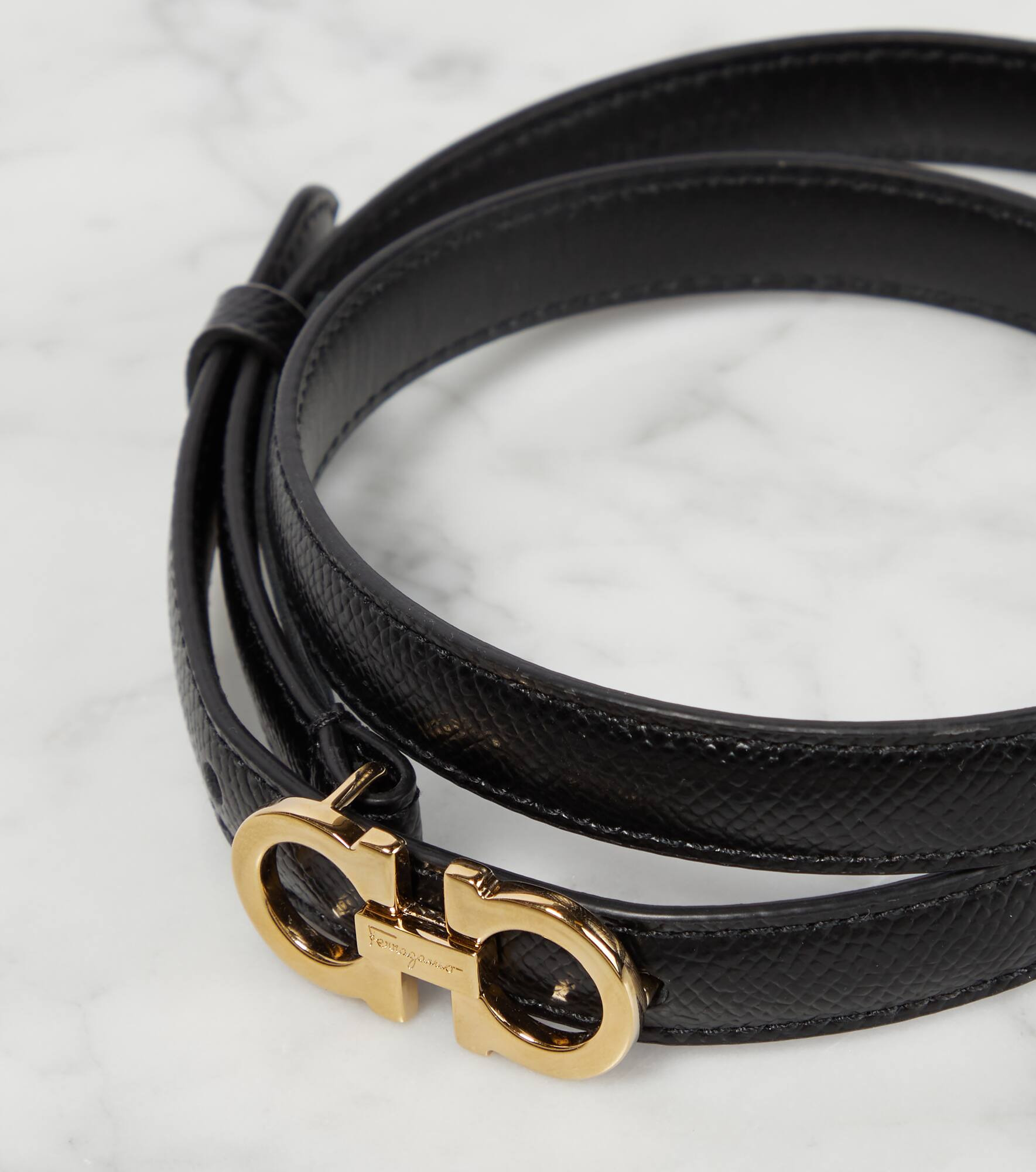 Gancini leather belt - 3