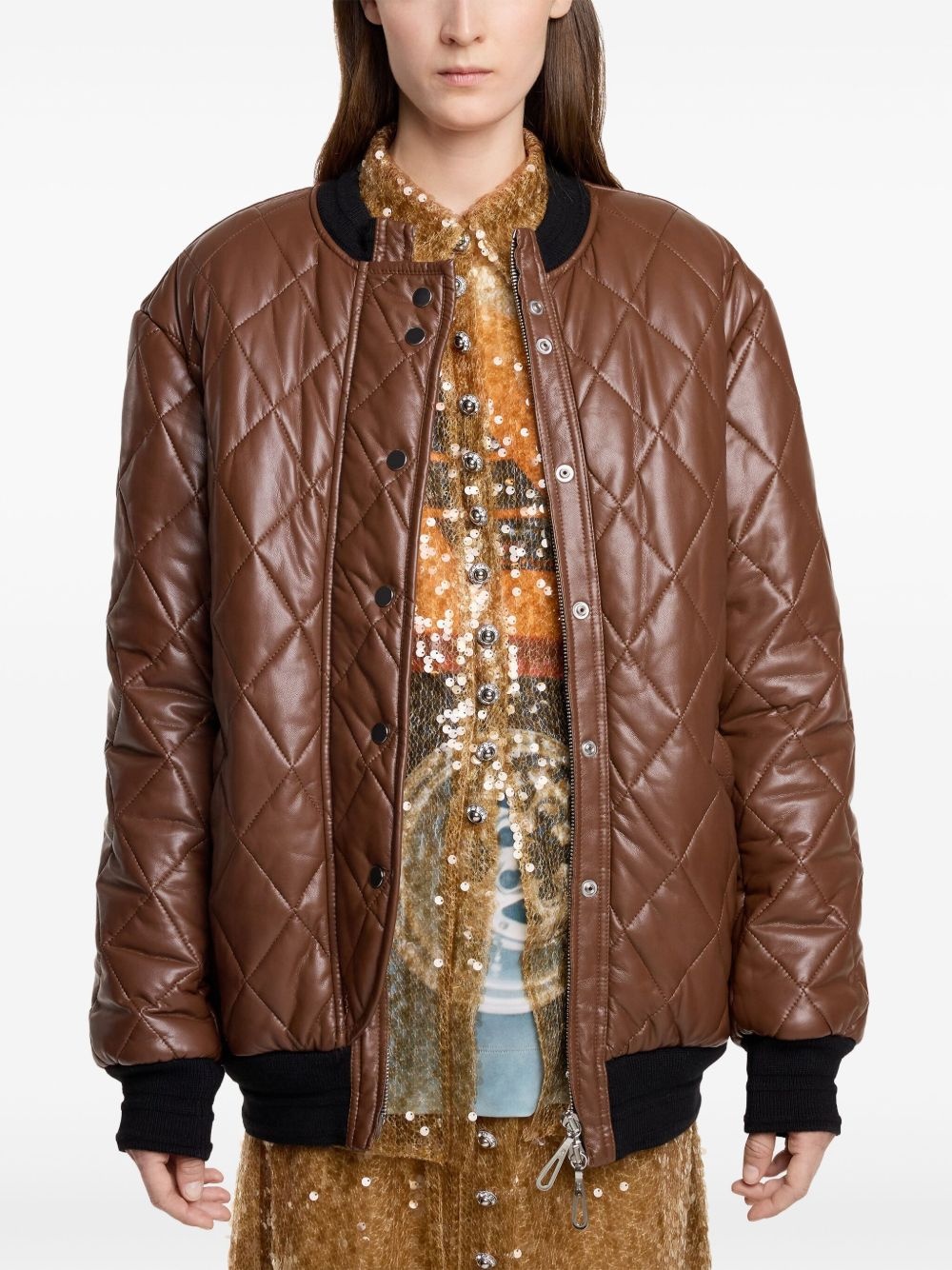 long quilted blouson - 4