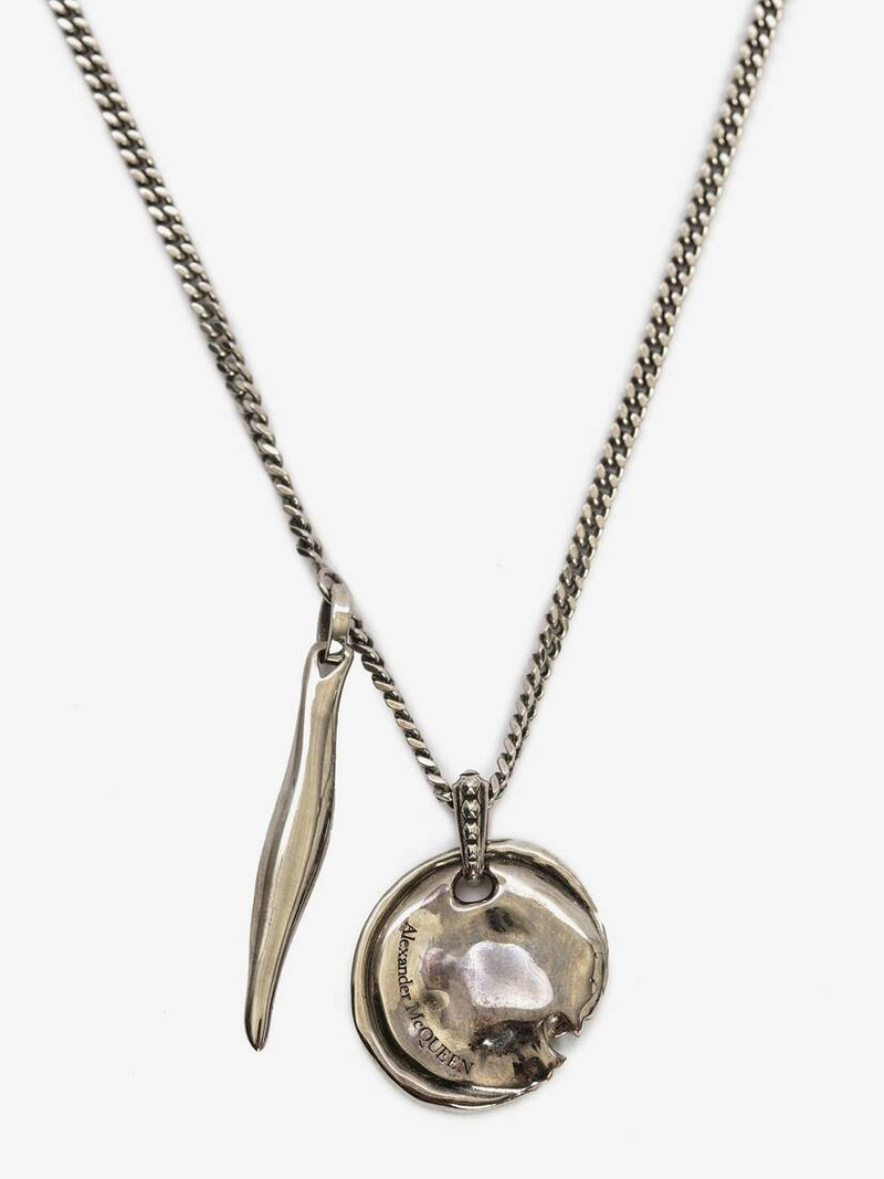 Alexander McQueen Medium Molten Necklace in Antique Silver outlook