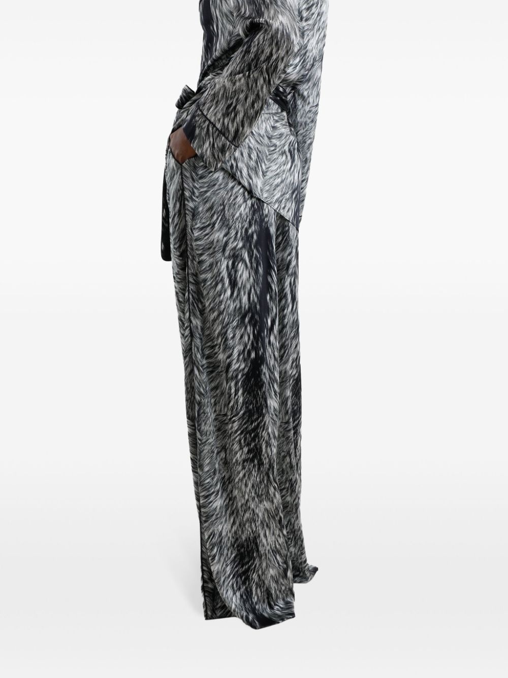 abstract pattern trousers - 5