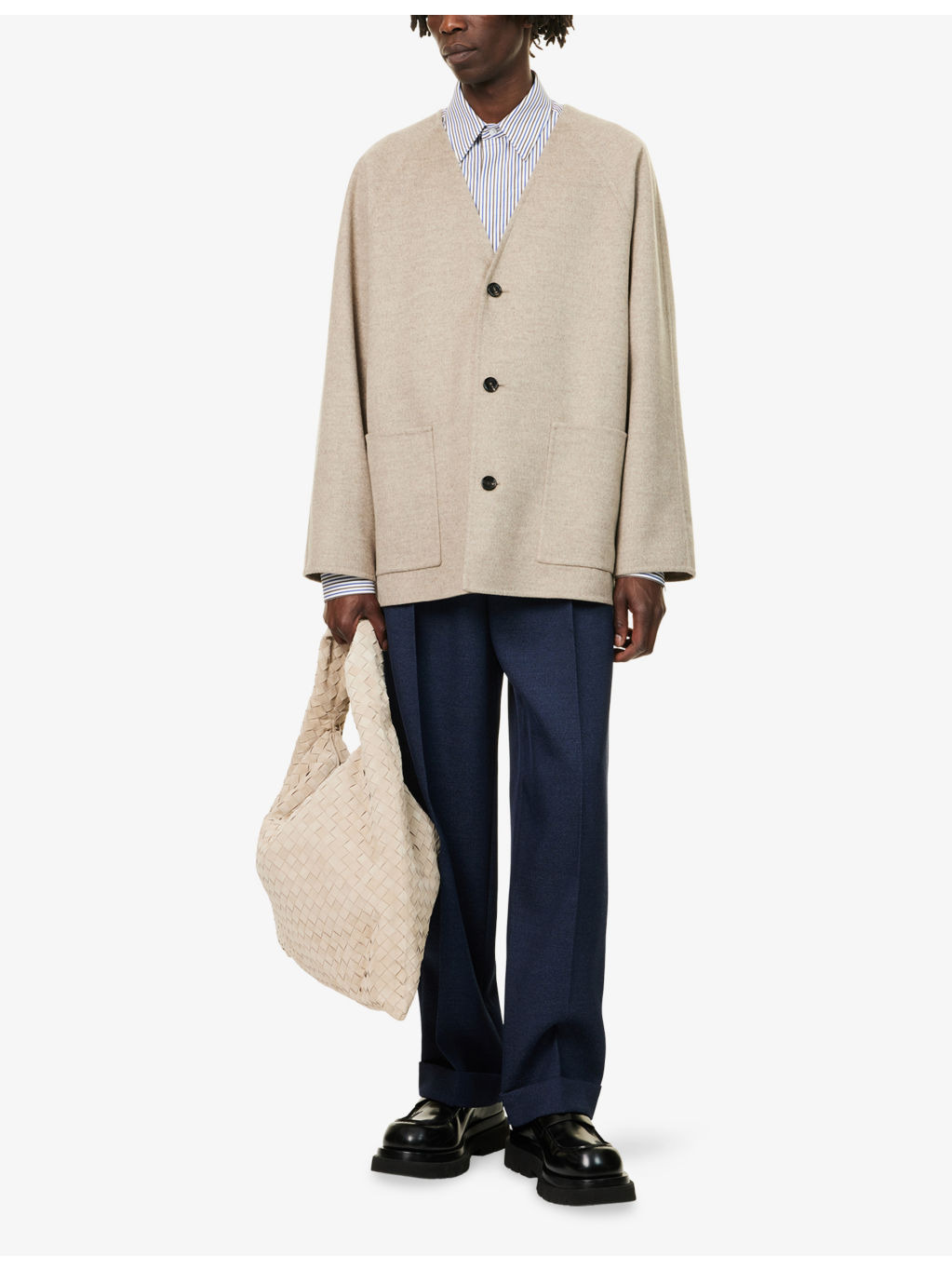 Boxy-Fit Double Wool-Cashmere Jacket - 2