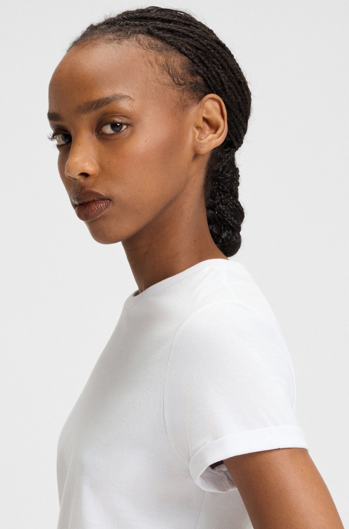 RELAXED FIT T-SHIRT IN COTTON WITH CUT-LOGO PRINT - 5