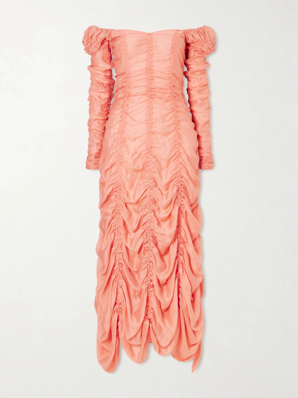 Judith Draped Silk-blend Midi Dress - 1