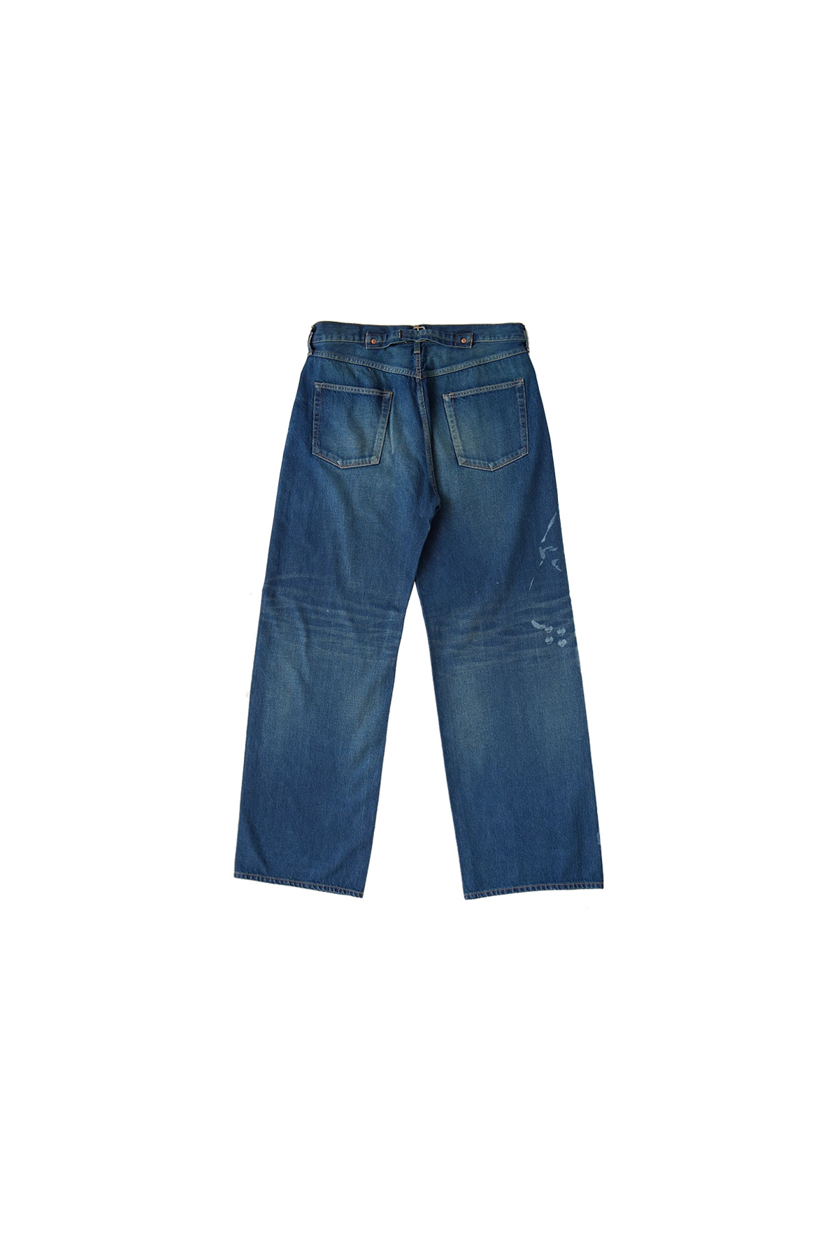 Junya Watanabe Man Straight-Leg AC/DC Print Jeans Blue - 2