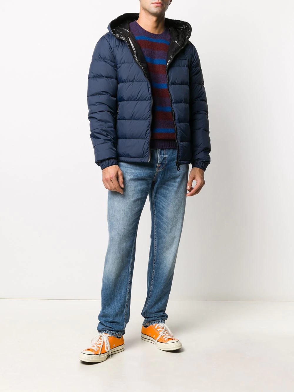 feather down hooded jacket - 2