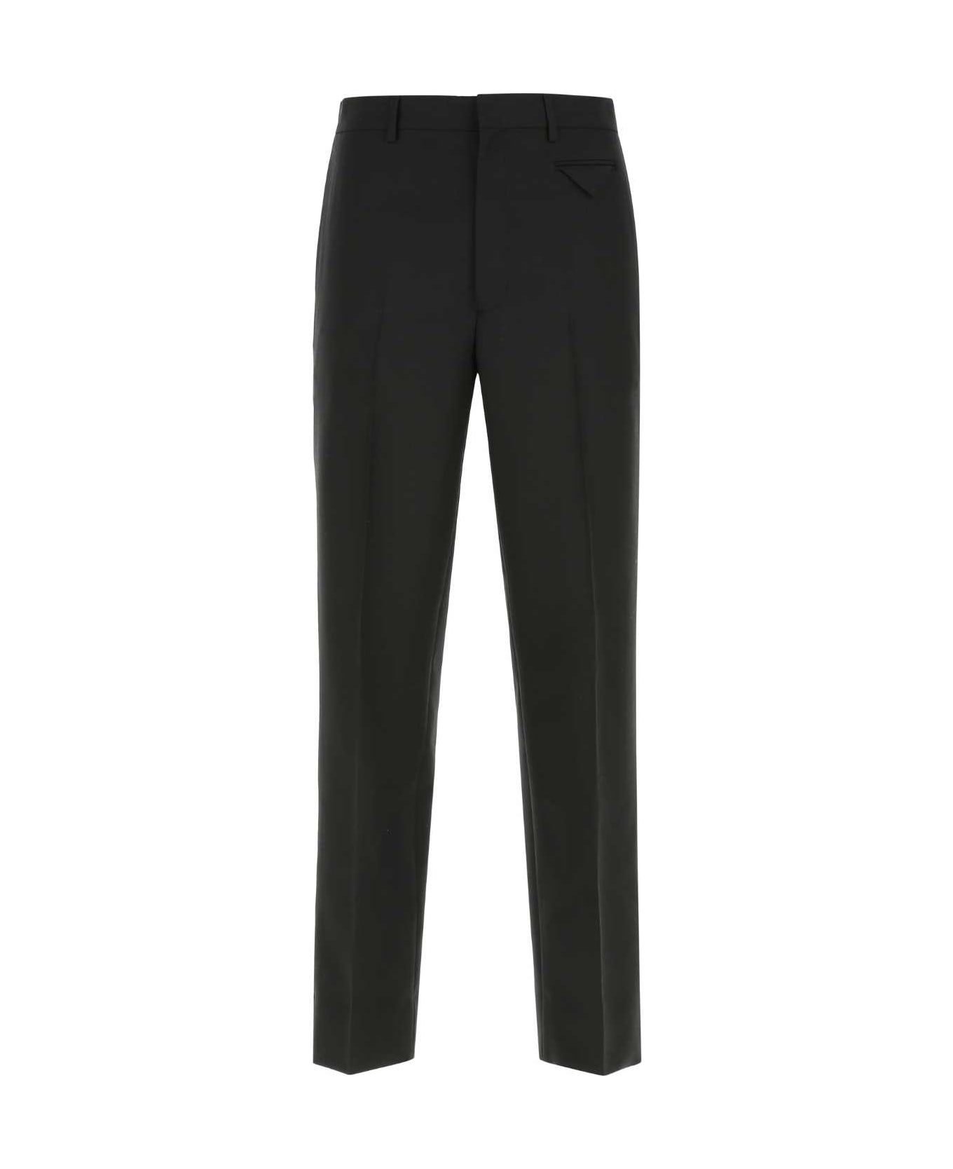 Black Wool Blend Pant - 1