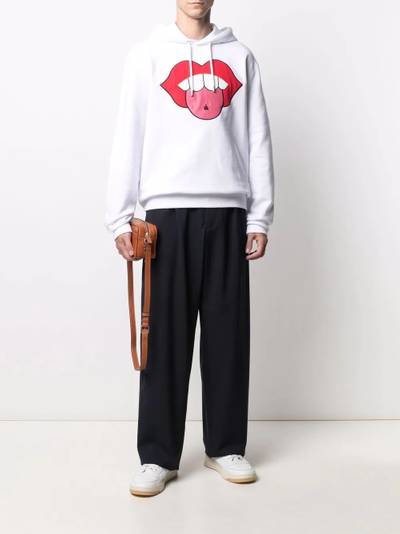 Lanvin mouth patch drawstring hoodie outlook