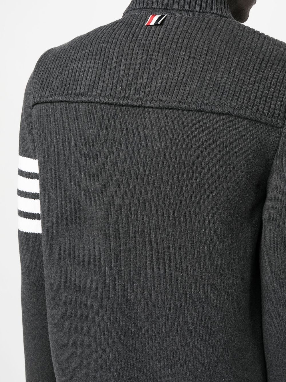 stripe-detail buttoned cardigan - 5