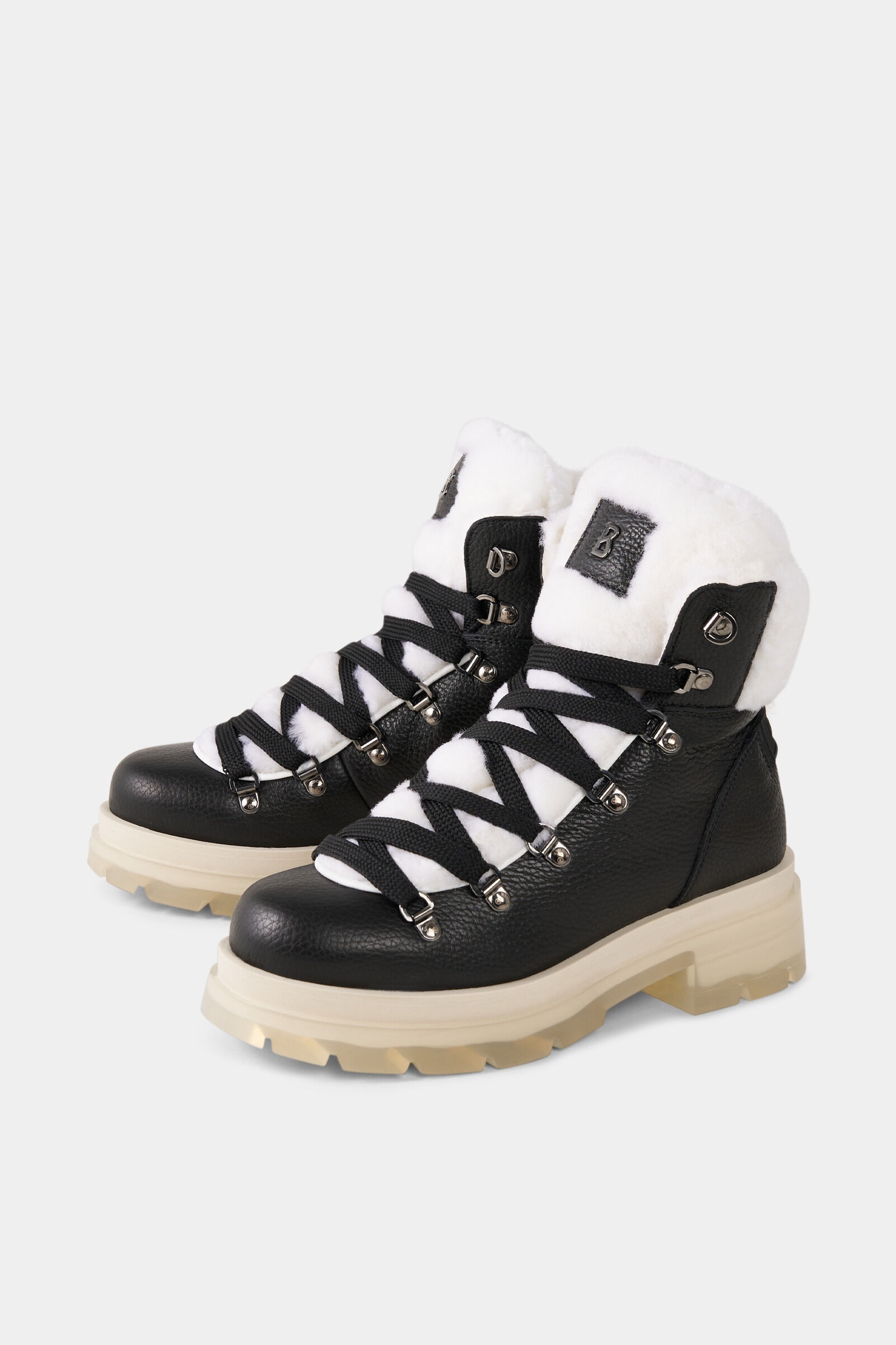 Swansea Mid boots in Black/White - 4