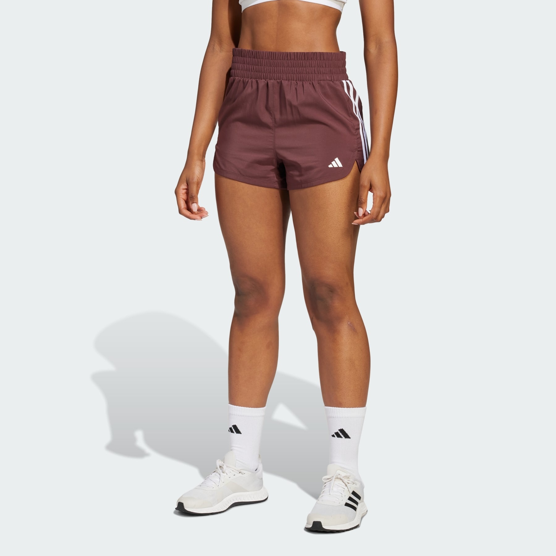 Pacer Training 3-Stripes Woven High-Rise Shorts - 2