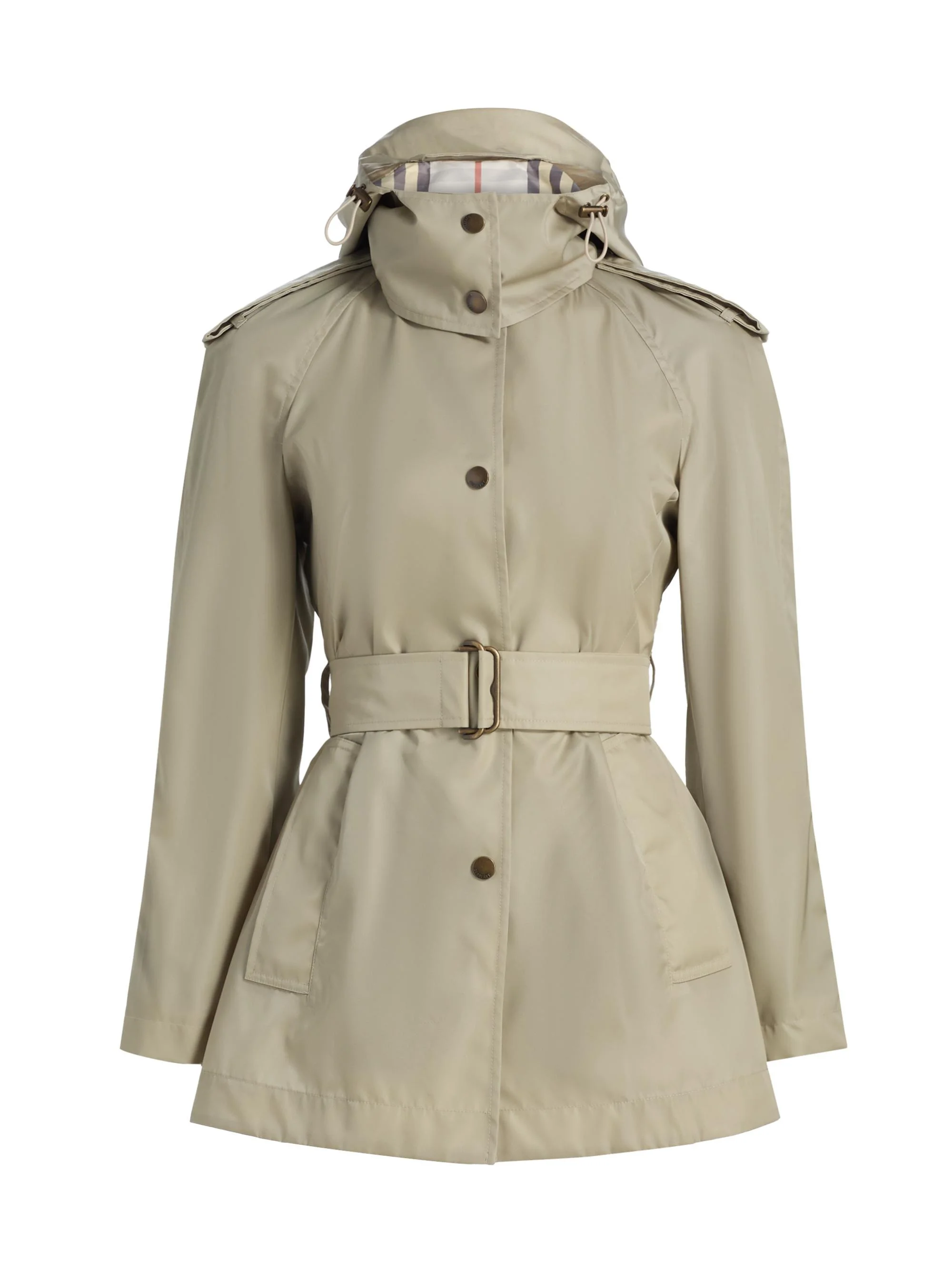 Women's Tilgate Belted Mini Trench Coat - Sparrow Beige - 1