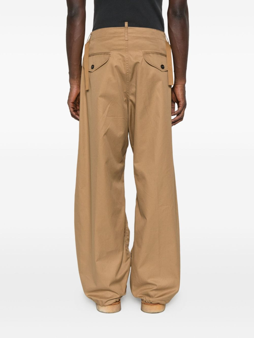 gathered-knees cargo pants - 4