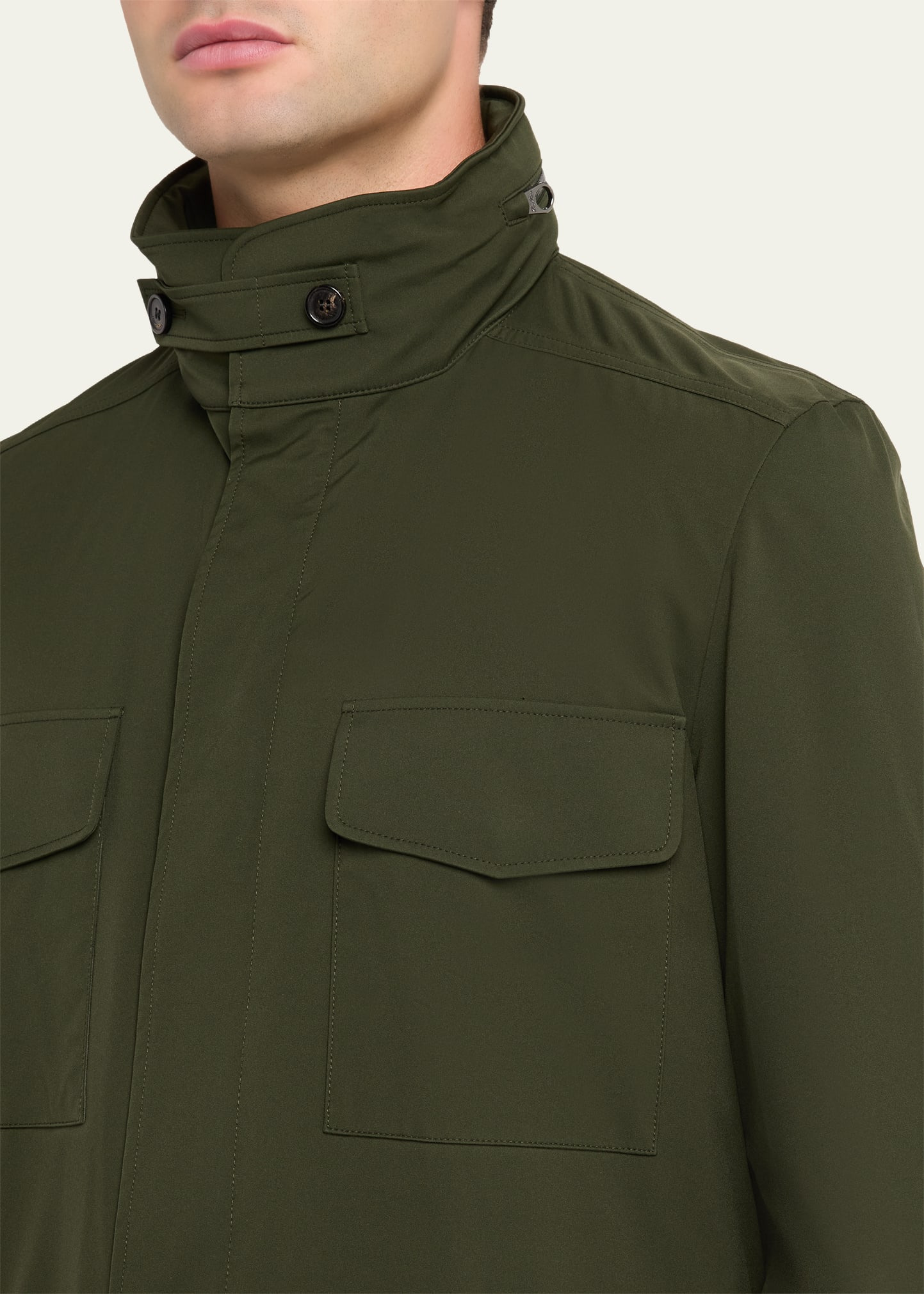 Men's Traveller Storm System Microfiber Field Jacket with Hood - 5