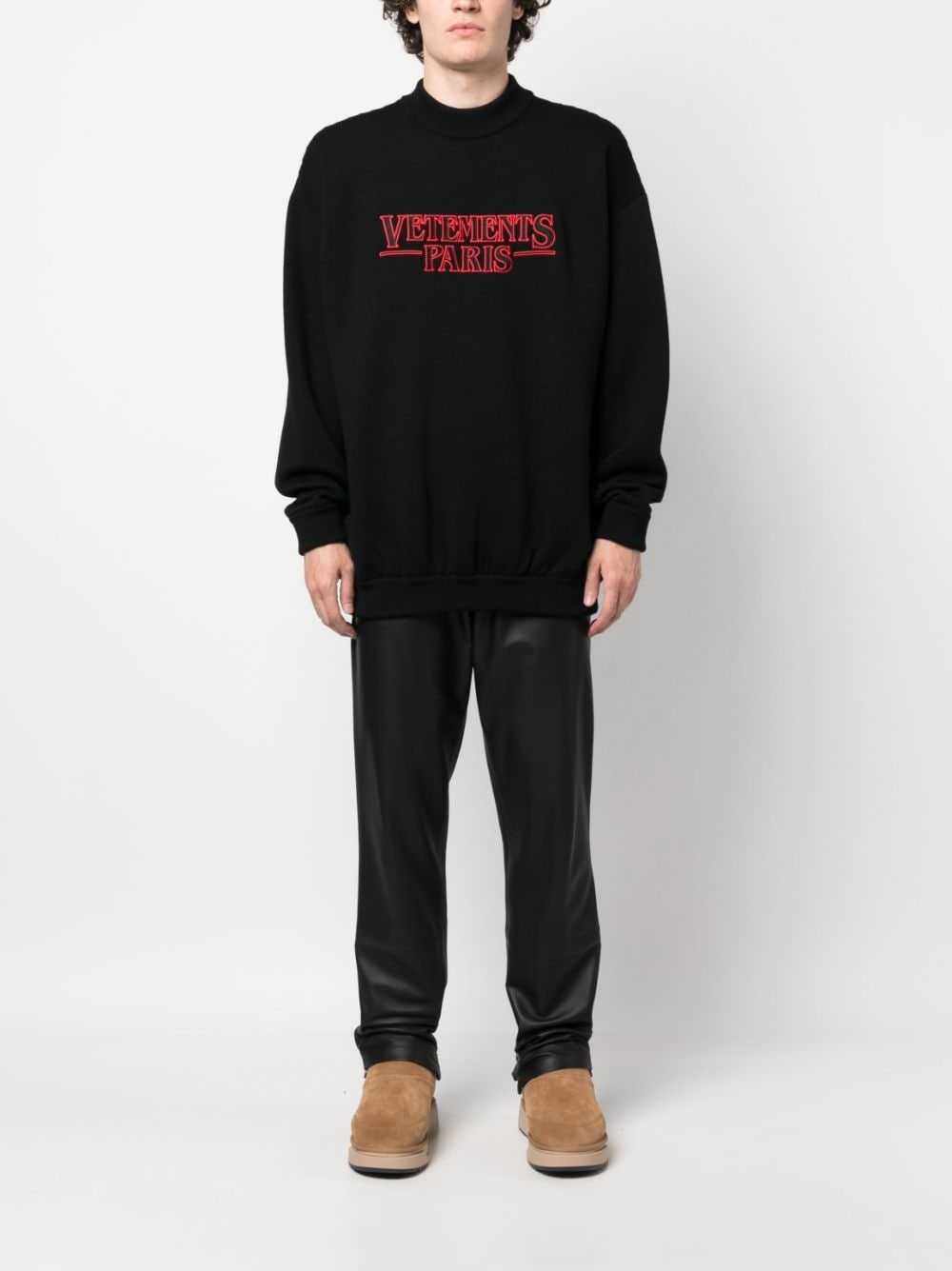 logo-embroidered jumper - 3