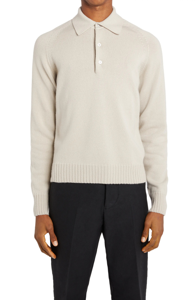 Seamless Cashmere Polo Sweater 1