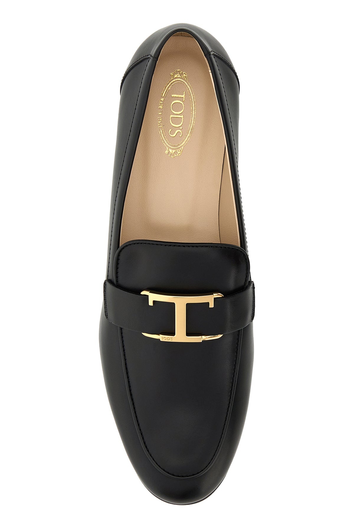 Black leather loafers - 4