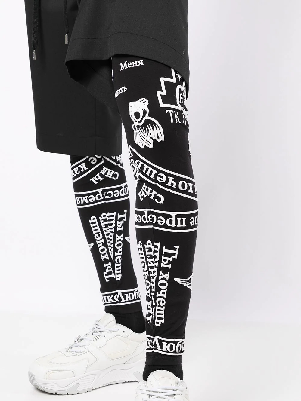 church print leggings - 6