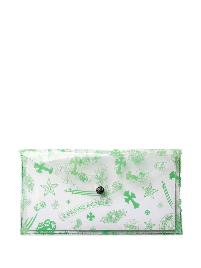 logo-print transparent pouch 1