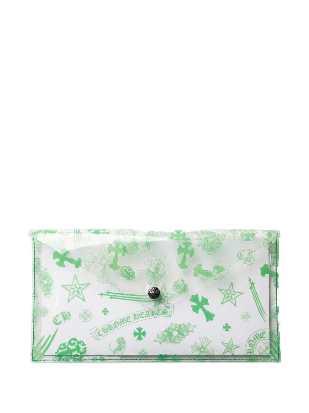 logo-print transparent pouch - 1