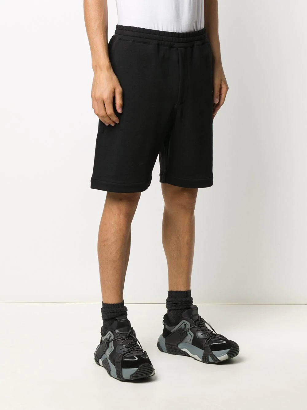 skull cotton track shorts - 3