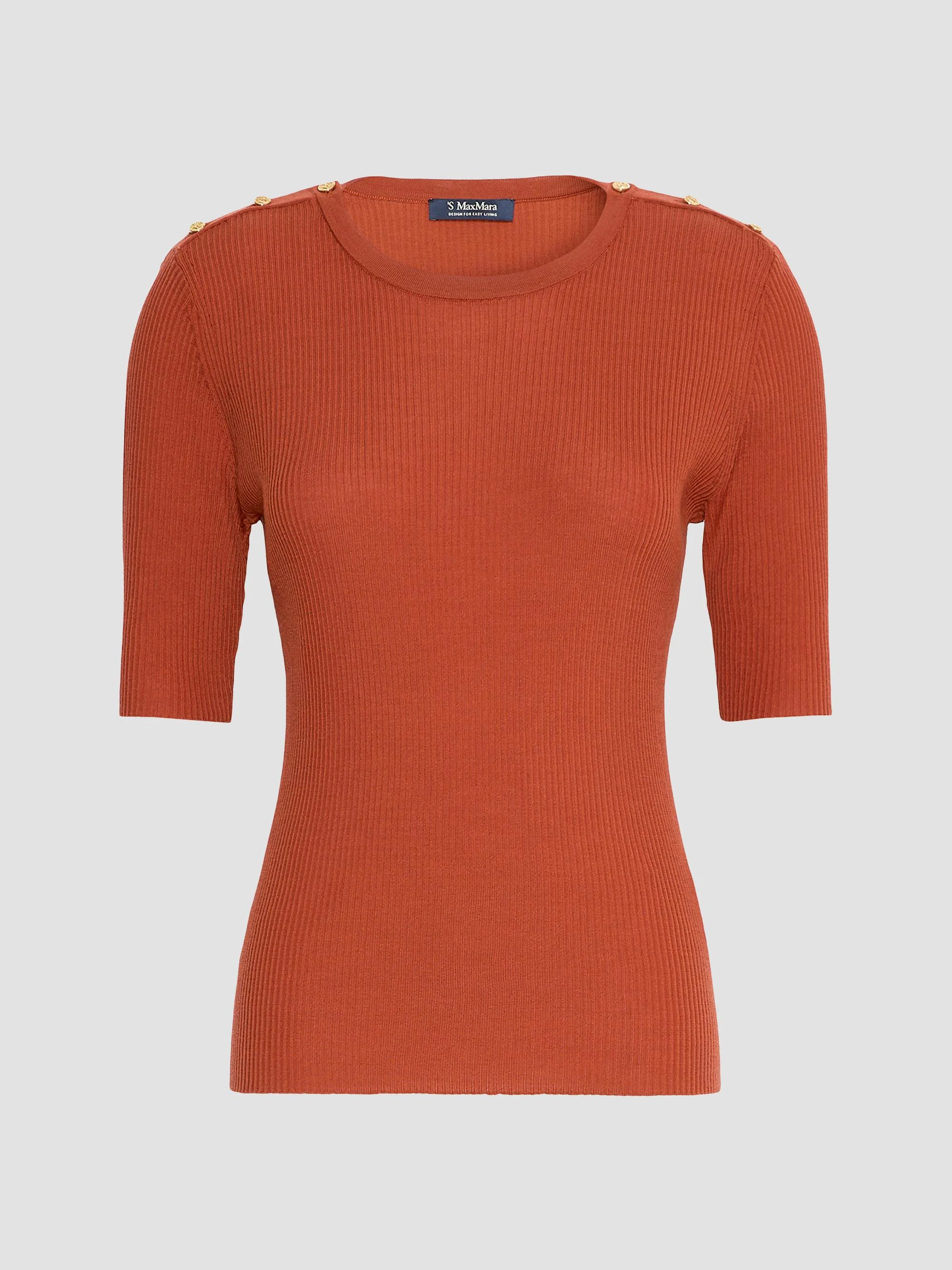 Women's Ribbed Woollen Yarn Jumper - Orange - 1