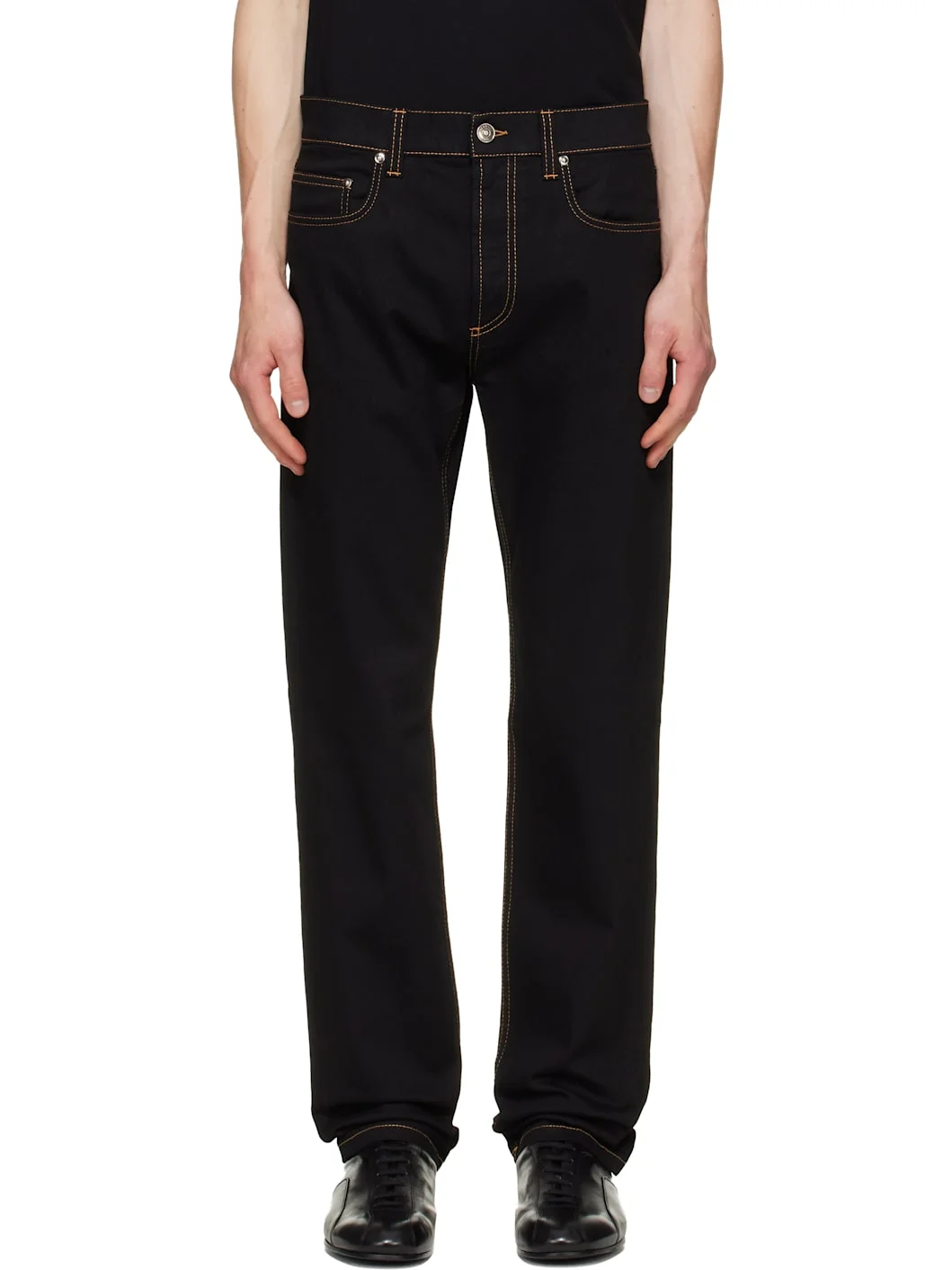 Black Tapered Jeans - 1