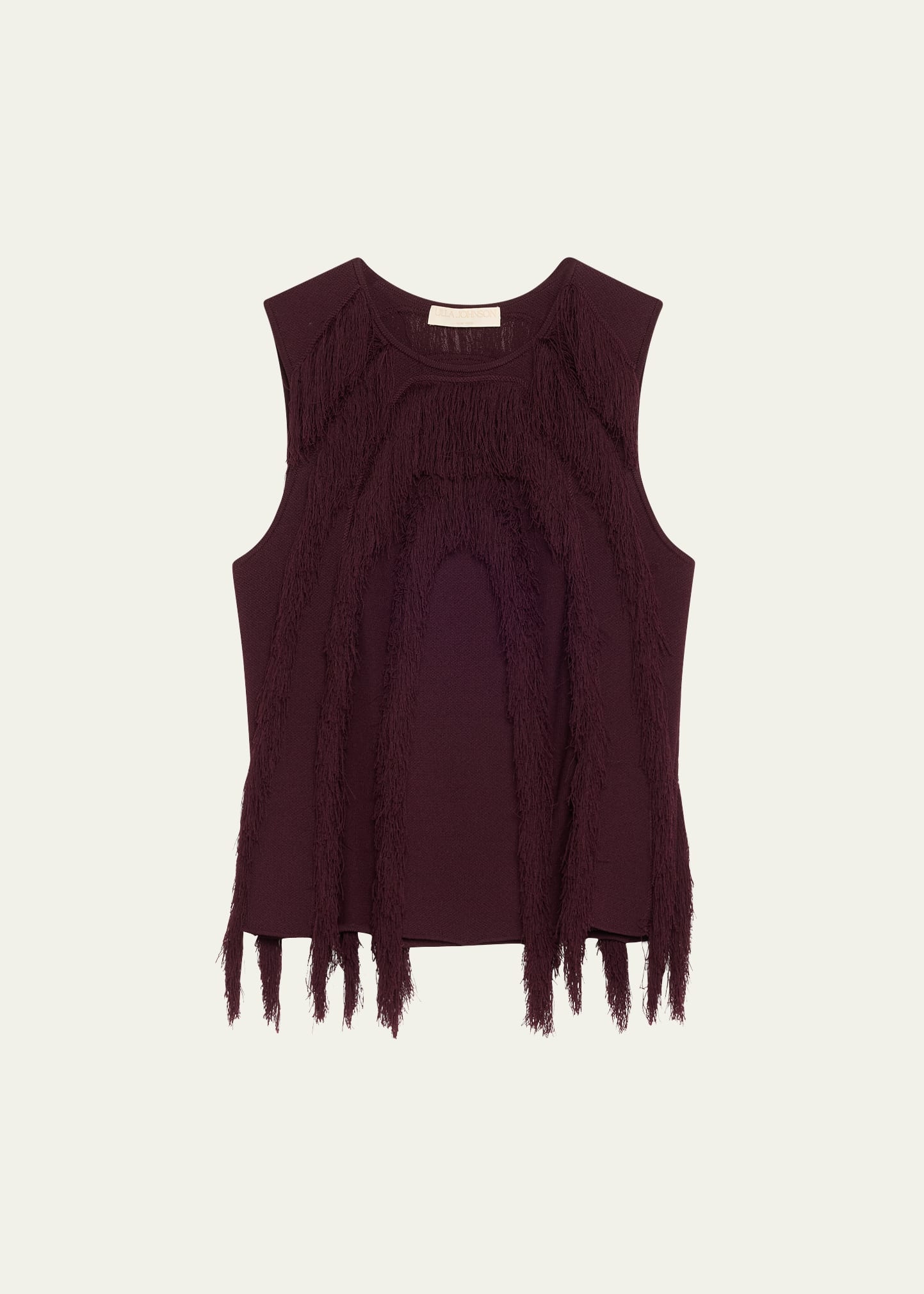 Bonnie Sleeveless Fringe Knit Top - 1
