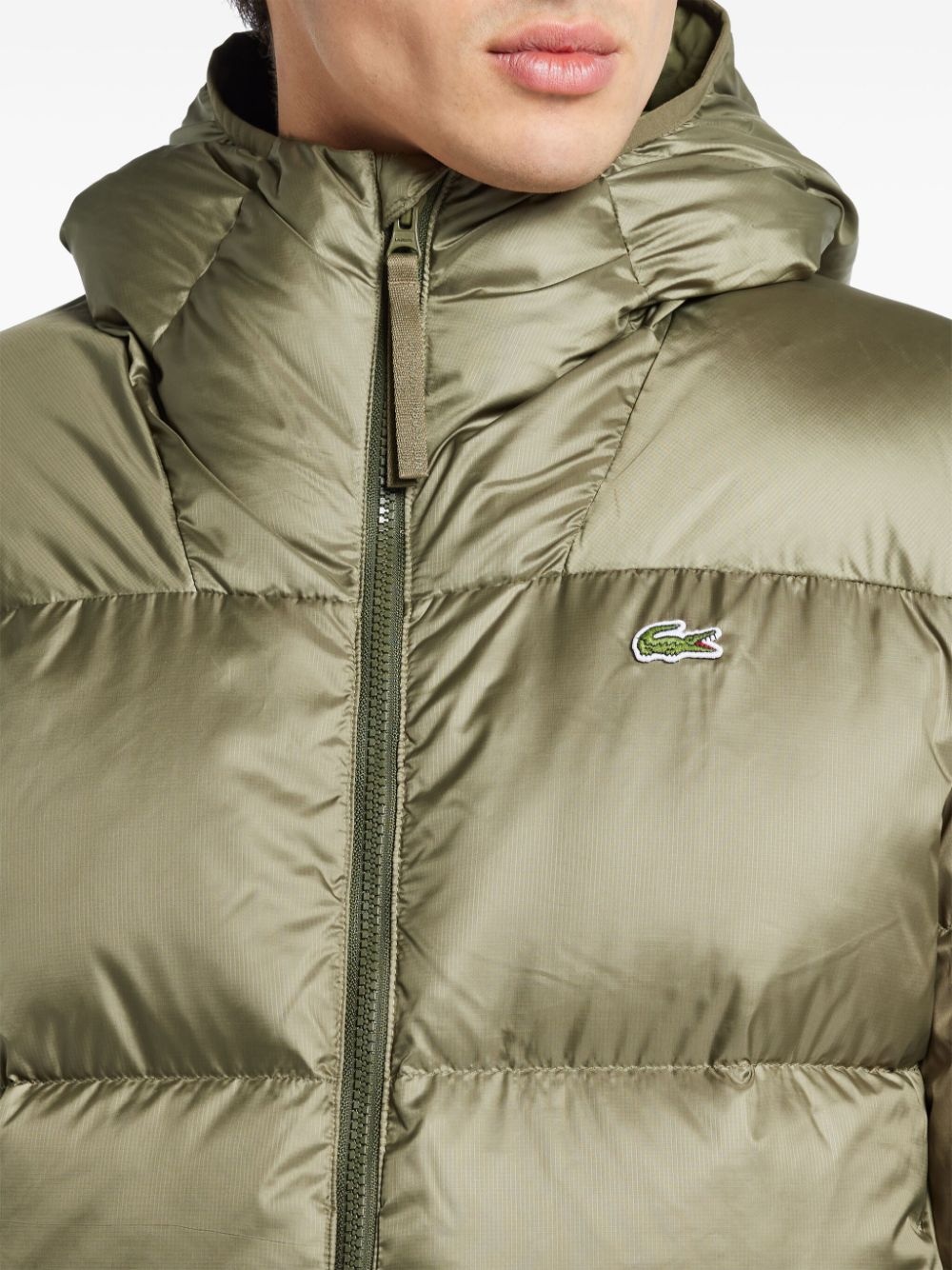logo-patch padded jacket - 5