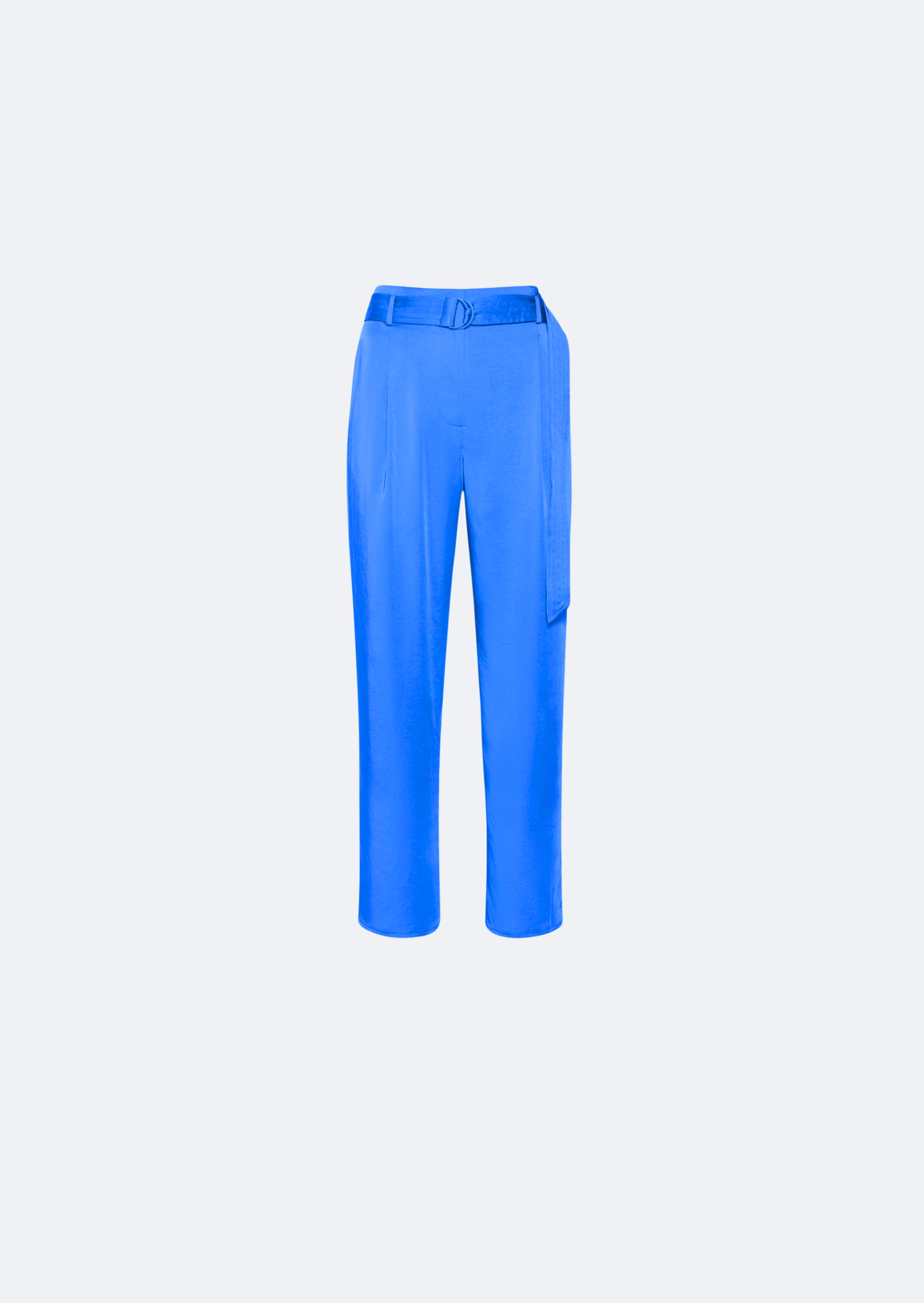 Satin Belted Cropped Pant - 1